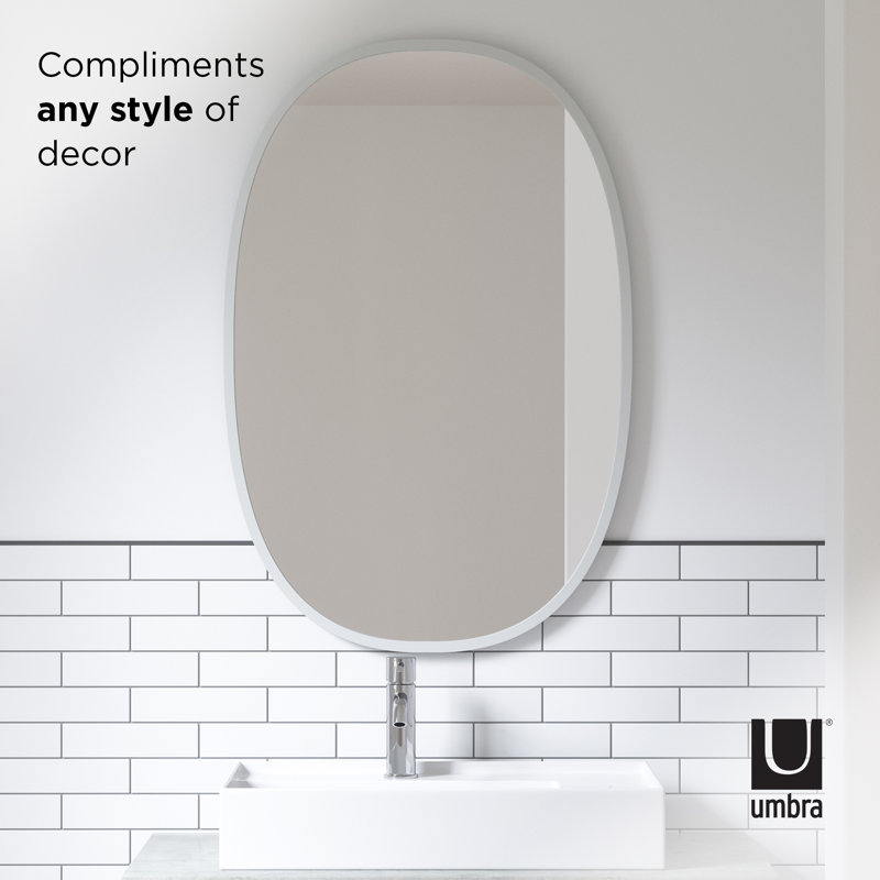 Hub Oval Rubber Wall Mirror & Reviews Joss & Main
